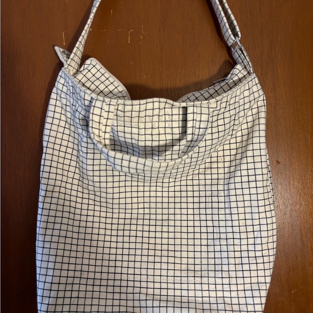Checkered White and Black Women's Bag